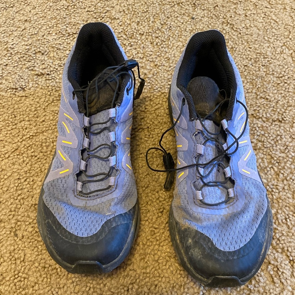 Light Purple Salomon Women’s Trail Running Shoes. US Size 7